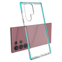 Samsung Galaxy S22 Ultra - Light Pink - Spring Case Cover Gel Case with Colored Frame - MIZO.at