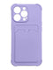 iPhone 12 Pro Card Wallet Silicone Air Bag Armor Case Purple - MIZO.at