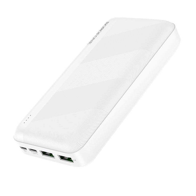 BOROFONE POWER BANK 20000MAH BJ27A PINDAR - 2XUSB - WEISS