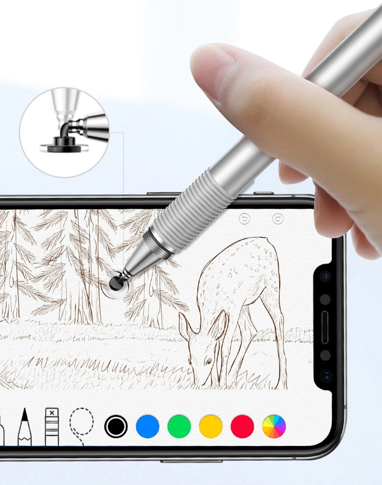 Capacitive Stylus with Precision Disc and Gel Pen silver (ACPCL-0S)