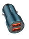 BOROFONE BZ19 WISDOM CAR CHARGER - 2XUSB - 12W BLUE