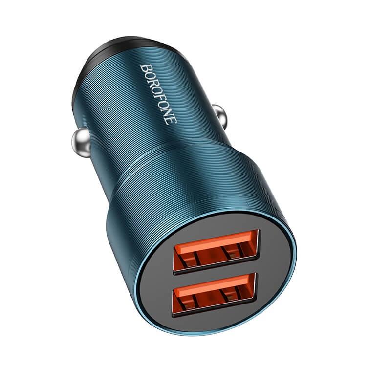 BOROFONE BZ19 WISDOM CAR CHARGER - 2XUSB - 12W BLUE