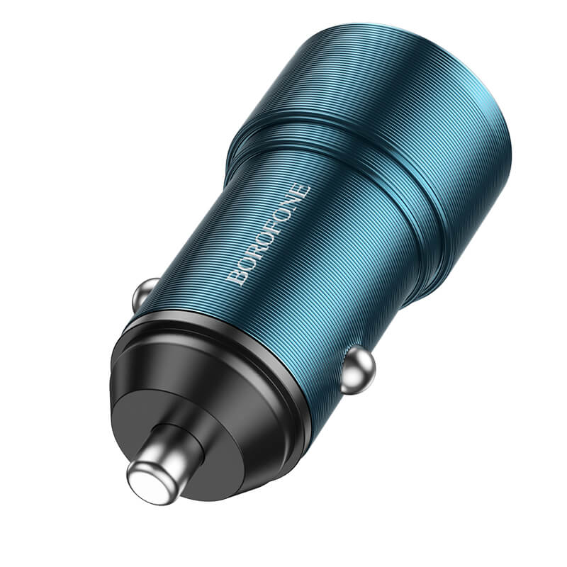 BOROFONE BZ19 WISDOM CAR CHARGER - 2XUSB - 12W BLUE