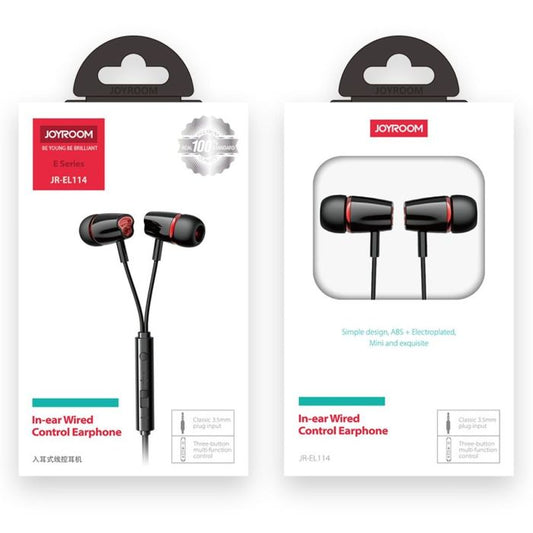 In-Ear Headphones with Remote and Microphone, 3.5mm Jack, Black
