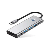 Tech-Protect HB04 9-in-1 USB-C Hub | 4K HDMI, PD 100W, Space Grey - MIZO.at