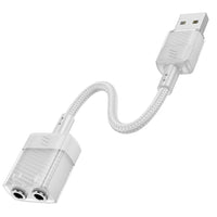 AUX USB to Dual 3.5mm Jack  Adapter - Grey - MIZO.at