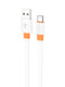 BX89 UNION-KABEL - USB AUF TYP C - 3A 1 METER WEISS-ORANGE