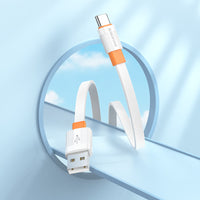 BX89 UNION-KABEL - USB AUF TYP C - 3A 1 METER WEISS-ORANGE