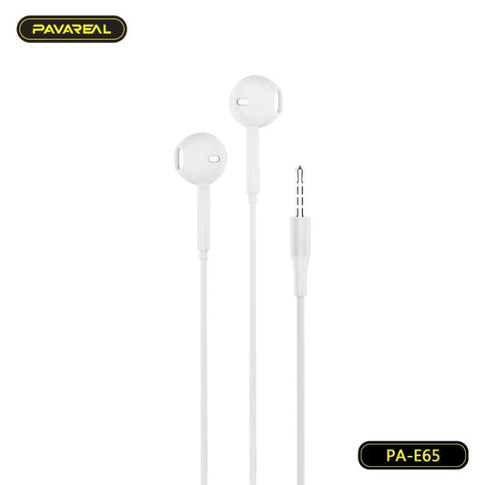 Pavareal PA-E65 Wired Earphones with Microphone - white - MIZO.at