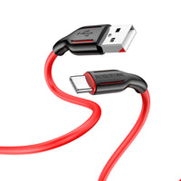 Borofone BX63 Charming Cable | USB to Type-C, 3A, 1 Meter, Black-Red - MIZO.at