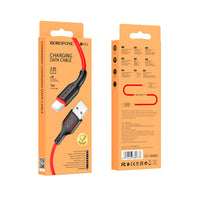 Borofone BX63 Charming Cable | USB to Type-C, 3A, 1 Meter, Black-Red - MIZO.at