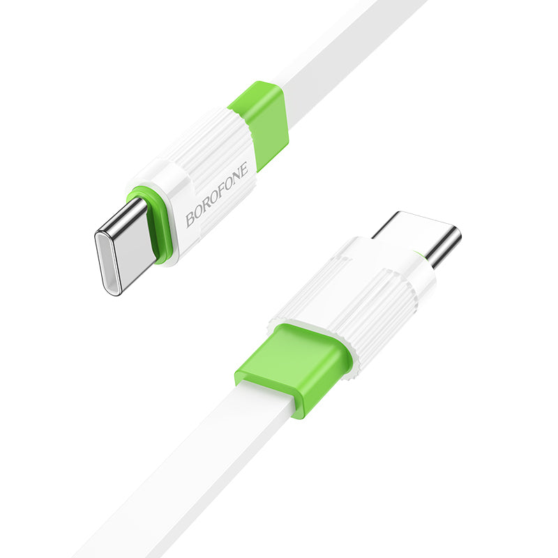 Borofone BX89 Union Cable | USB-C to USB-C, PD 60W, 1M | White-Green - MIZO.at