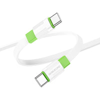 Borofone BX89 Union Cable | USB-C to USB-C, PD 60W, 1M | White-Green - MIZO.at