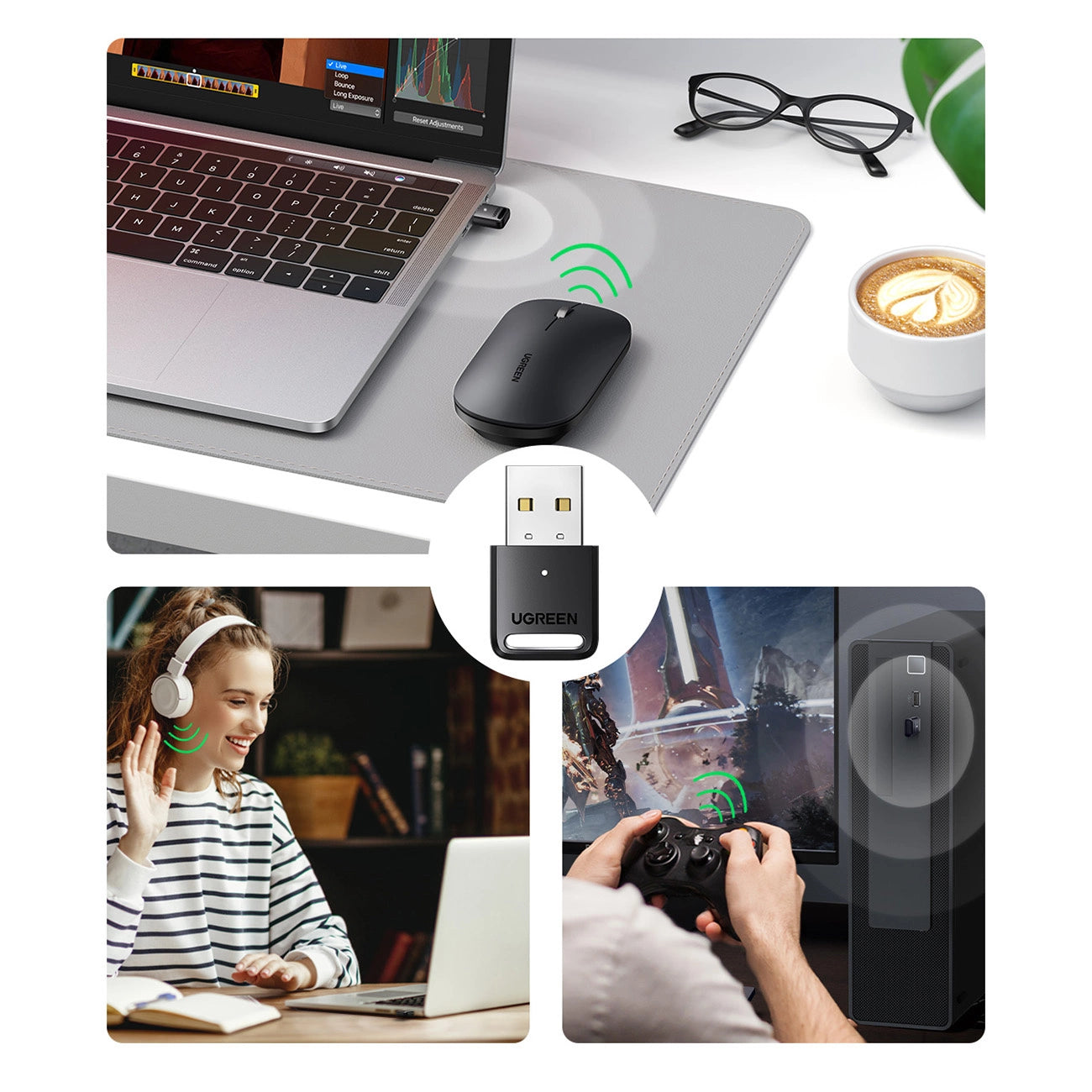 Ugreen USB Bluetooth 5.0 Adapter | PC Dongle Black - MIZO.at