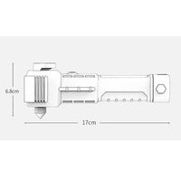 LT2 Rettungs-Taschenlampe (Hammer, Cutter, Magnet) wasserdicht - Rot