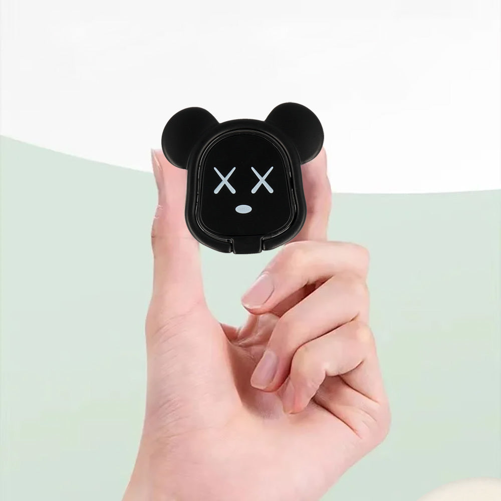 Bear Ring Holder | Black | Phone Stand & Finger Grip - MIZO.at