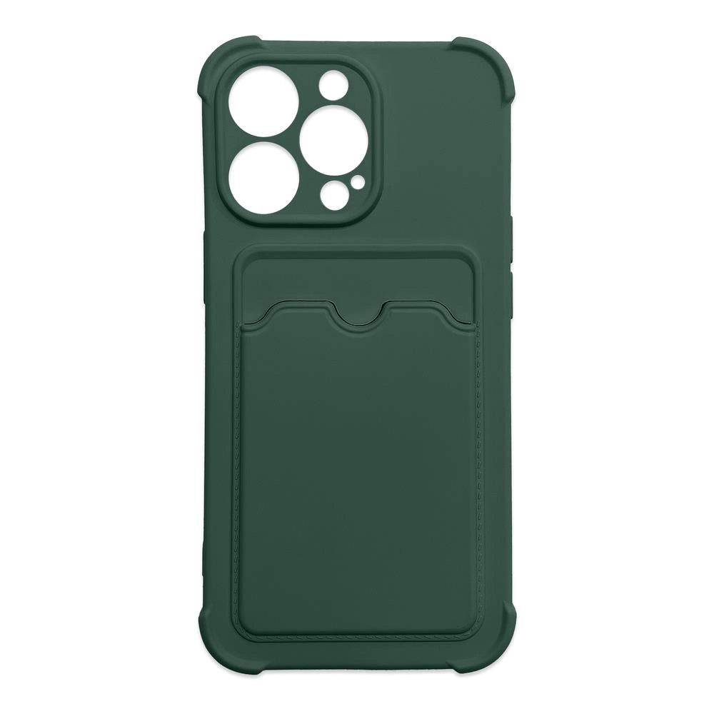 iPhone 12 Pro Card Wallet Silicone Air Bag Armor Green - MIZO.at