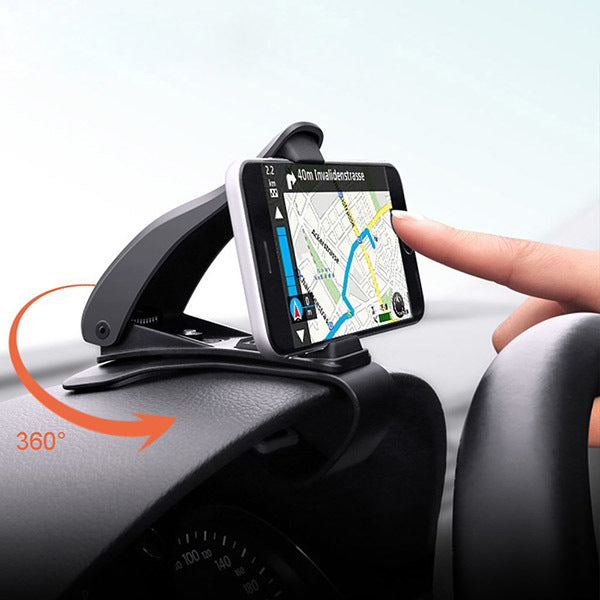 Universal Smart Clip Car Holder | 360-degree Rotation, Black - MIZO.at