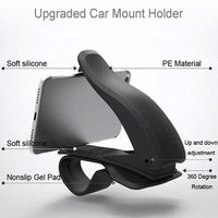 Universal Smart Clip Car Holder | 360-degree Rotation, Black - MIZO.at