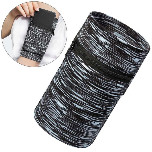 Fabric Armband for Running & Fitness - White/Black - MIZO.at