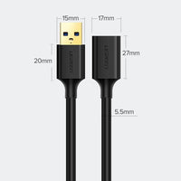 Ugreen 3M USB 3.0 Verlängerungskabel - Schwarz