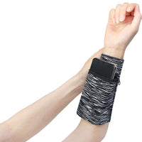 Fabric Armband for Running & Fitness - White/Black - MIZO.at