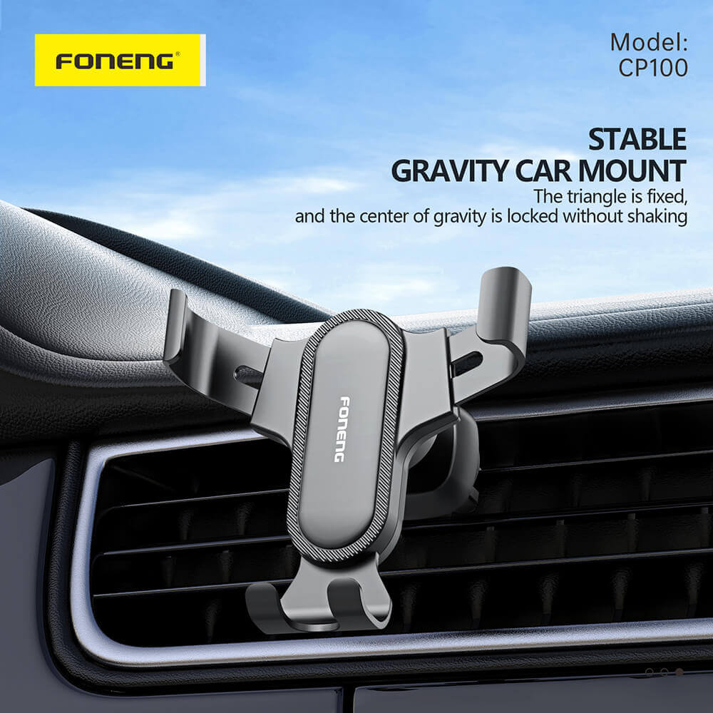 FONENG CAR HOLDER GRAVITY TO AIR VENT BLACK