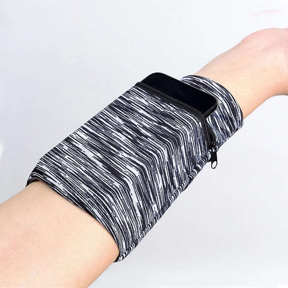 Fabric Armband for Running & Fitness - White/Black - MIZO.at