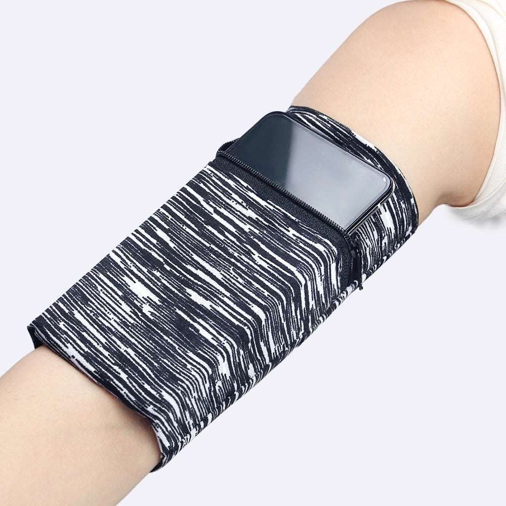 Fabric Armband for Running & Fitness - White/Black - MIZO.at