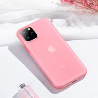 iPhone 11 Pro case Jelly Liquid Silica Gel Protective Case Transparent Red