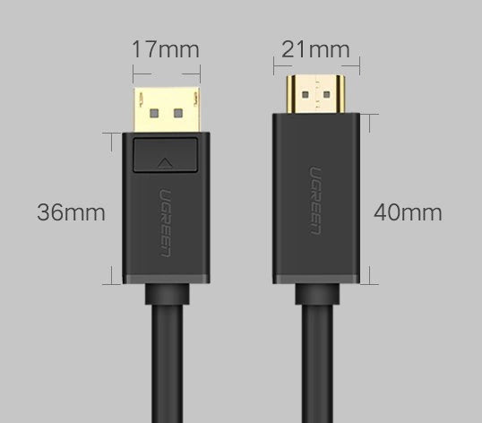 Ugreen 1,5 m DisplayPort auf HDMI Adapter 4K 30Hz