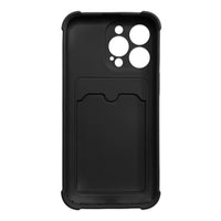 iPhone 12 Pro Max Card Wallet Silicone Air Bag Armor Black - MIZO.at