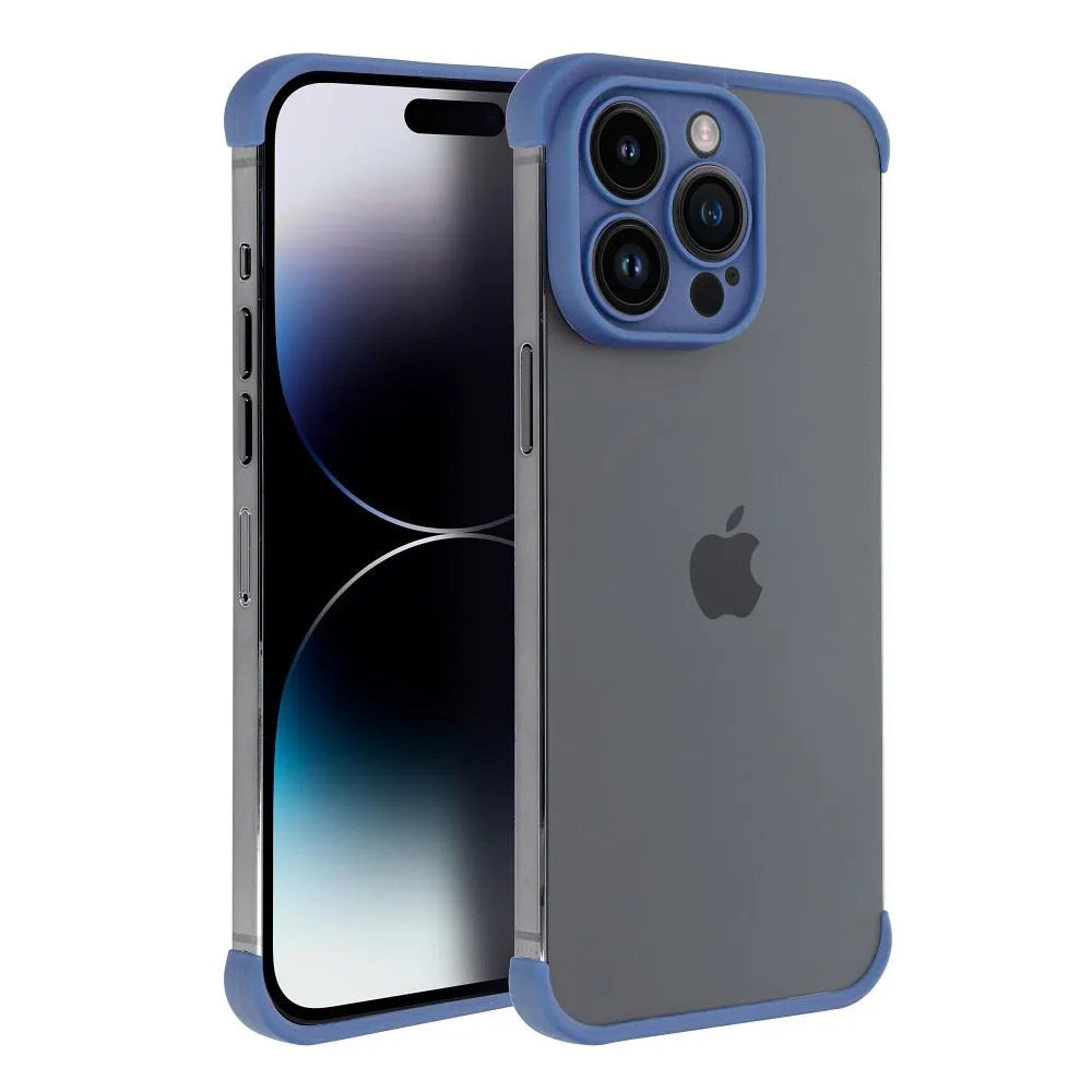 IPHONE 15 PLUS Blue MINI BUMPERS case with camera island protection