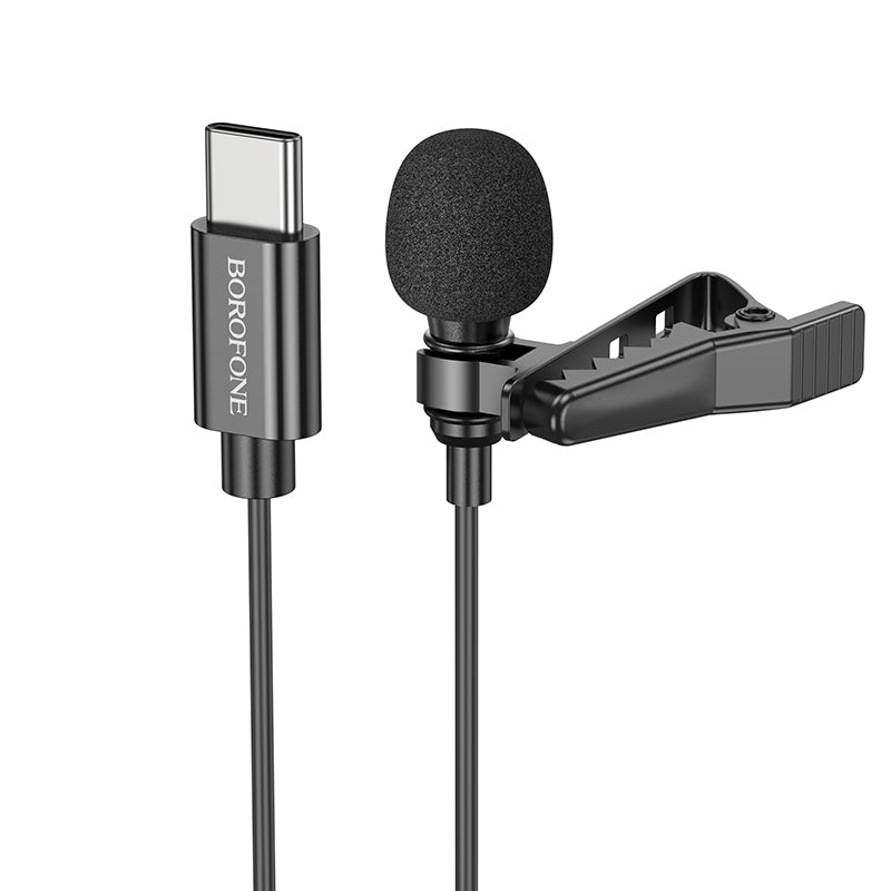 Elegant Type C Lavalier Microphone | Omnidirectional, Black - MIZO.at