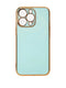 Mint iPhone 12 Pro Max Case | Gold Frame Lighting Color Cover - MIZO.at