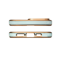 Mint iPhone 12 Pro Max Case | Gold Frame Lighting Color Cover - MIZO.at