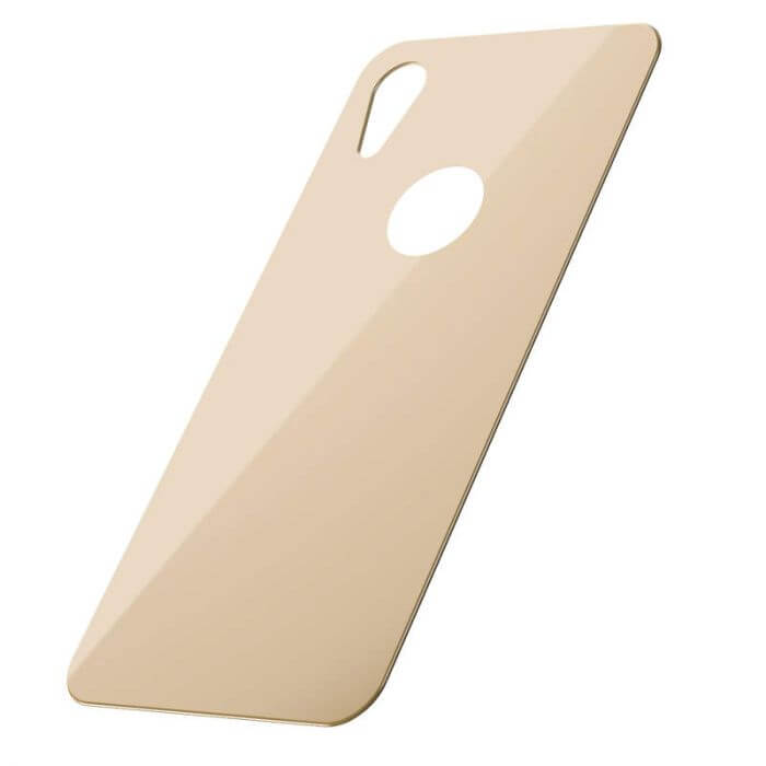 iPhone XR Rear Protector | Full Coverage Curved T Glass (Gold) - MIZO.at