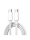 100W USB-C to USB-C Cable | Fast Charging, 1.2m, White - MIZO.at