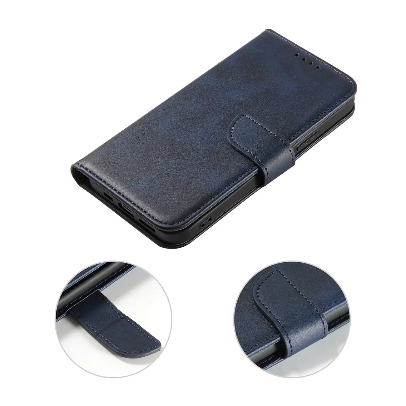 Samsung S24 Magnetic Case with Flap and Wallet - Blue - MIZO.at