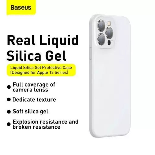 iPhone 13 Pro Hülle Liquid Silica Gel Protective White