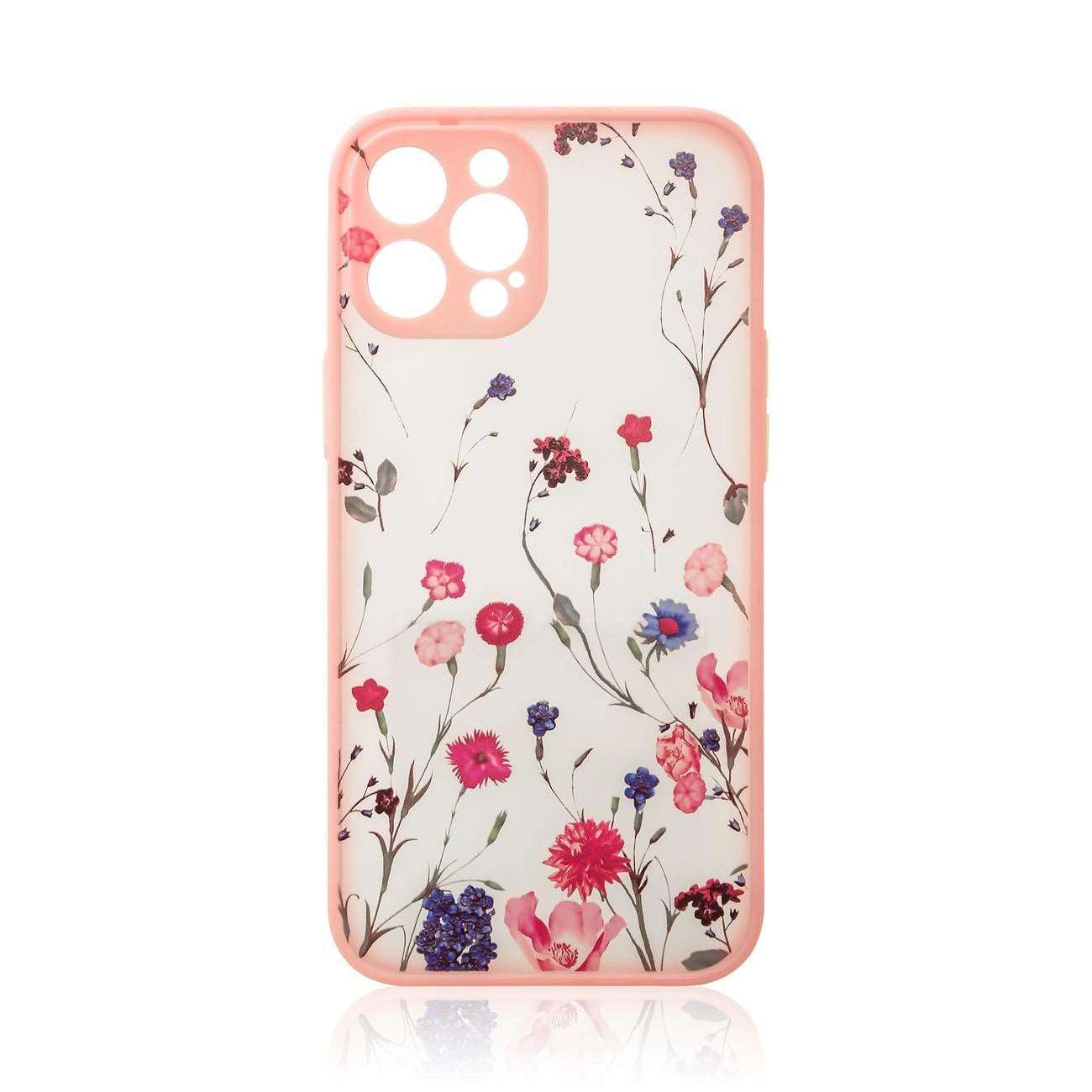 Pink Floral iPhone 12 Pro Case | Protective Flower Design - MIZO.at