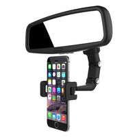 Adjustable Car Rearview Mirror Holder for Smartphone - Black - MIZO.at