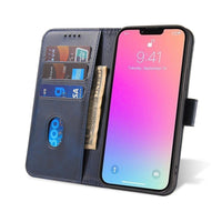 Samsung S24 Magnetic Case with Flap and Wallet - Blue - MIZO.at