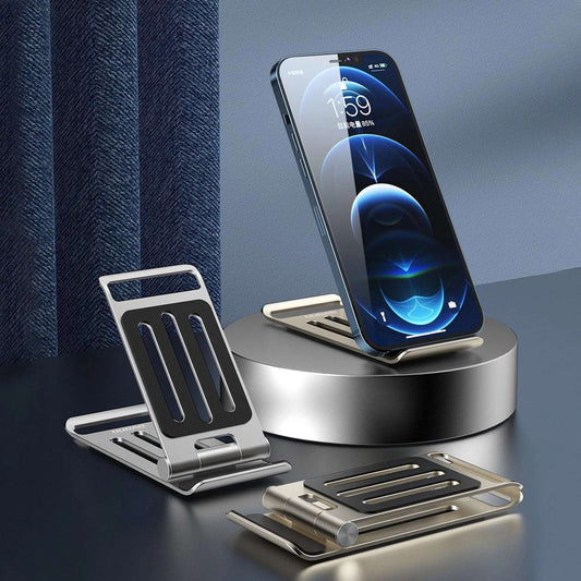 Premium Quality mobile Stand - Foldable Silver Stand - MIZO.at