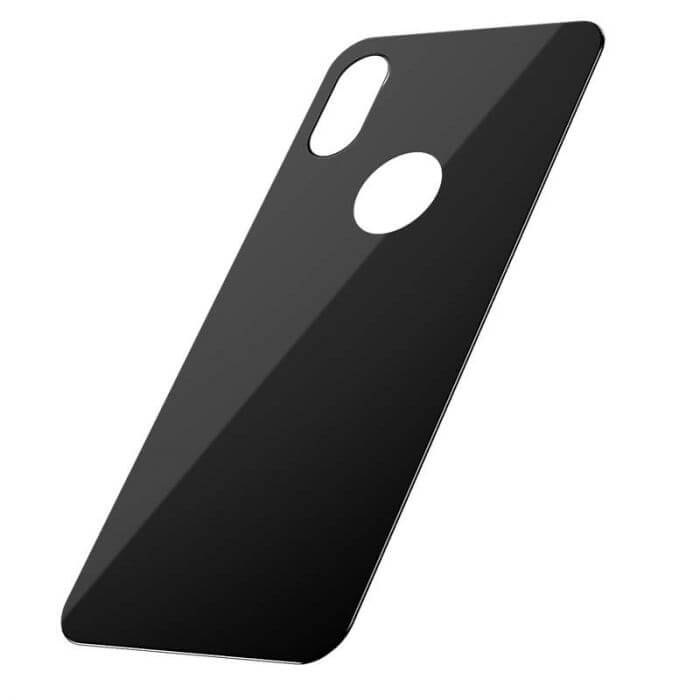 iPhone XS 0.3 mm Full Coverage Curved T Glass Rear Protector | Black - MIZO.at