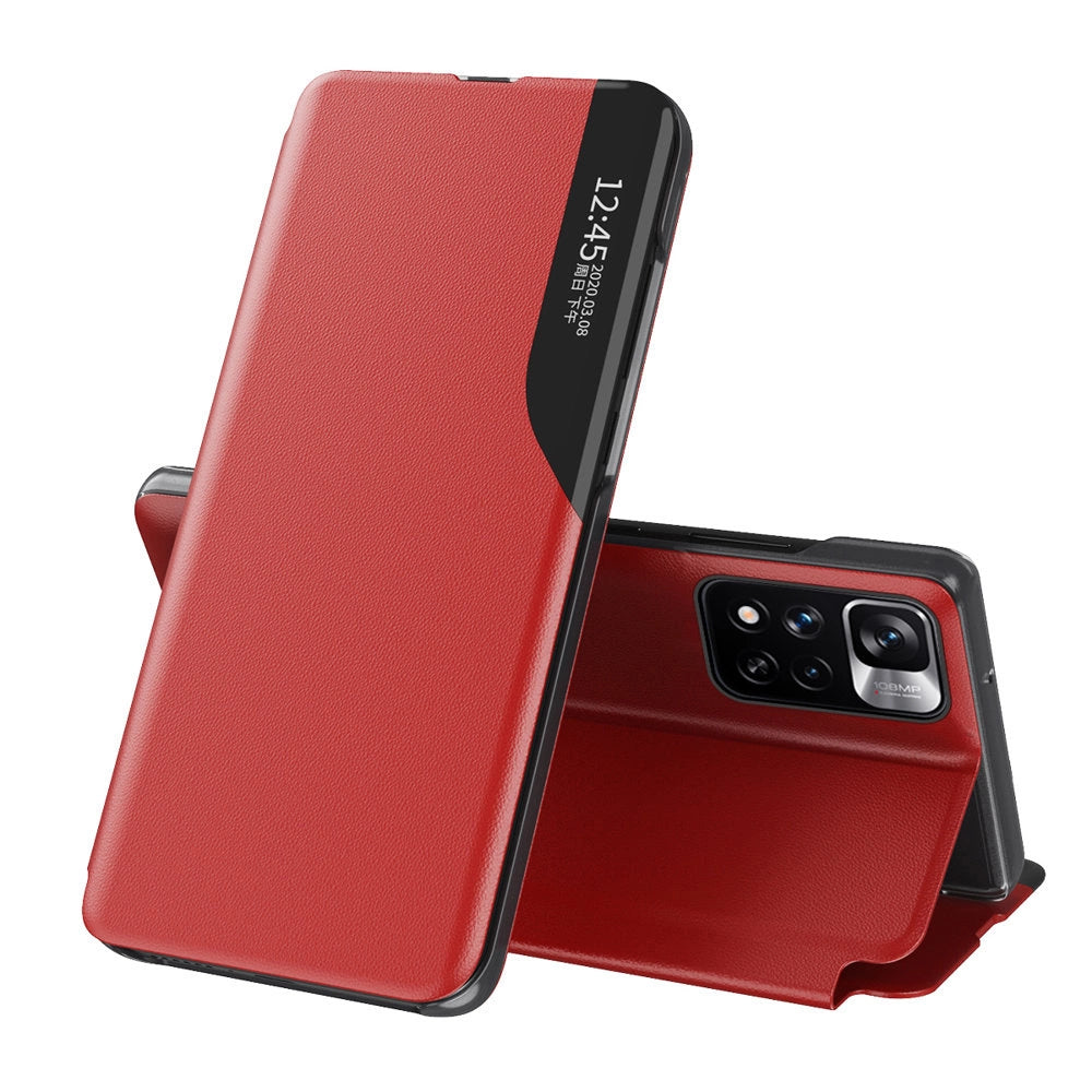 Multi-Functional Eco Leather Flip Case for Xiaomi Redmi Note 11 Pro+ 5G (China) / 11 Pro 5G (China) / Mi11i HyperCharge / Poco X4 NFC 5G - Red - MIZO.at