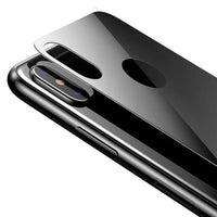 iPhone Xs 0,3 mm Vollständige Abdeckung, gebogener T-Glass-Rückschutz, Schwarz