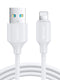 Joyroom - Lightning Cable 2.4A 1m White - MIZO.at