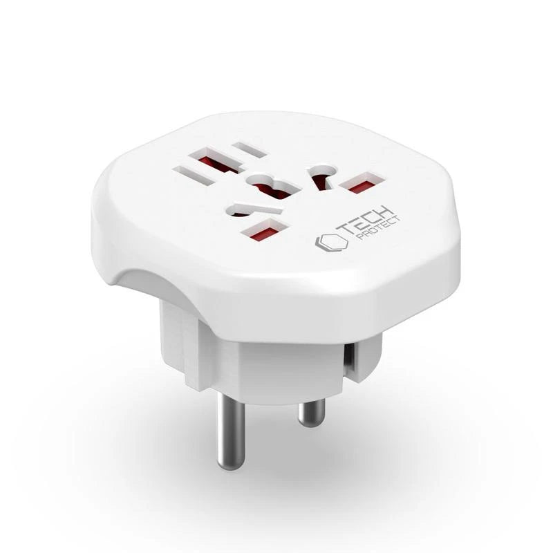 Tech-Protect Universal Travel Adapter | EU Plug, White