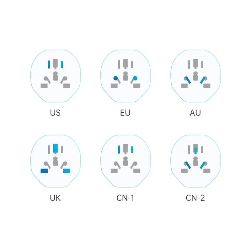 Tech-Protect Universal Travel Adapter | EU Plug, White